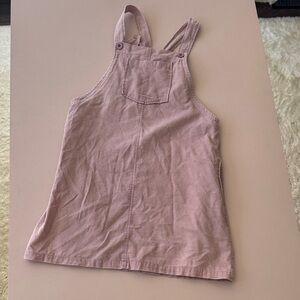 Corduroy pink mauve overall dress - Mahina - Small
